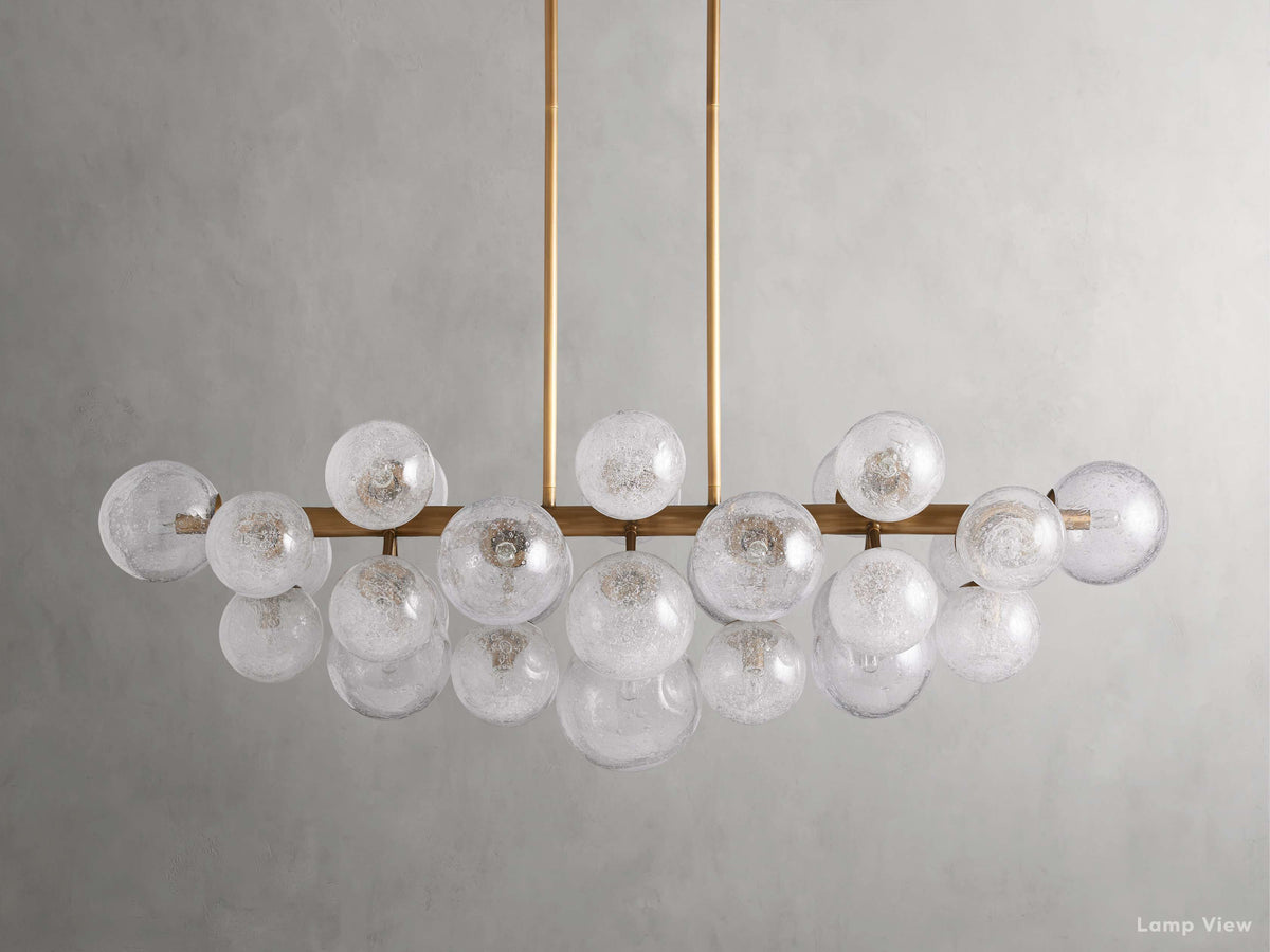 Mandoza Frothy Glass Linear Chandelier