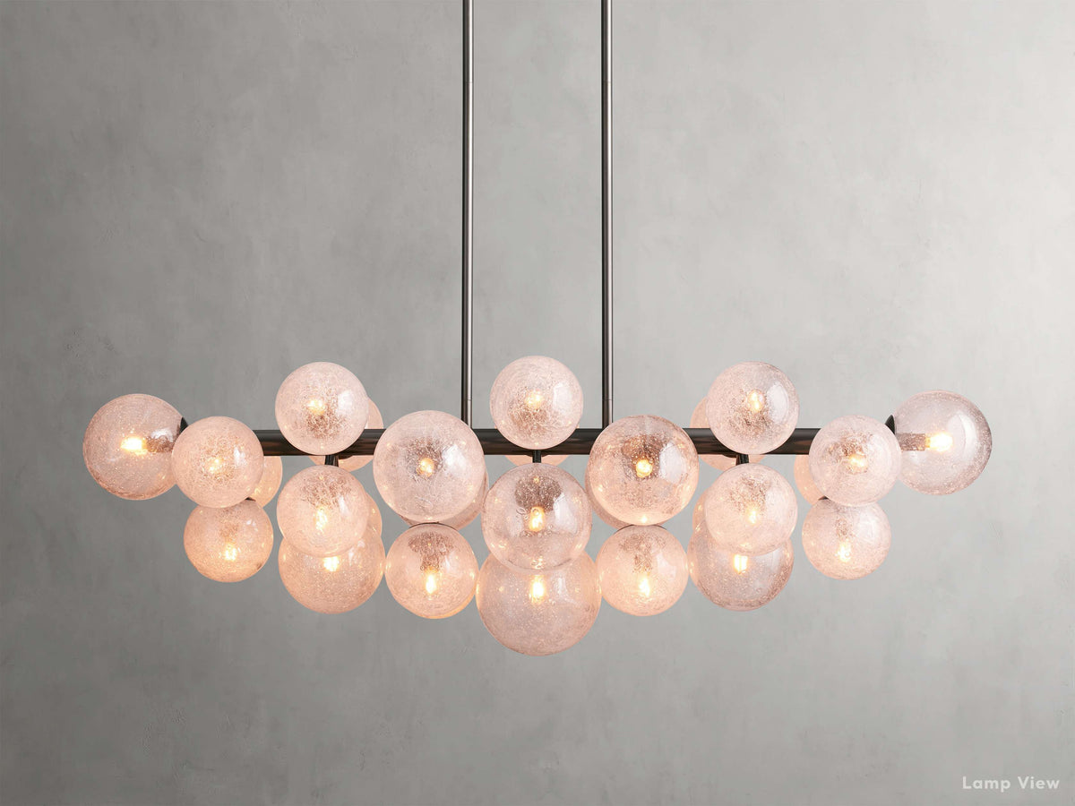 Mandoza Frothy Glass Linear Chandelier