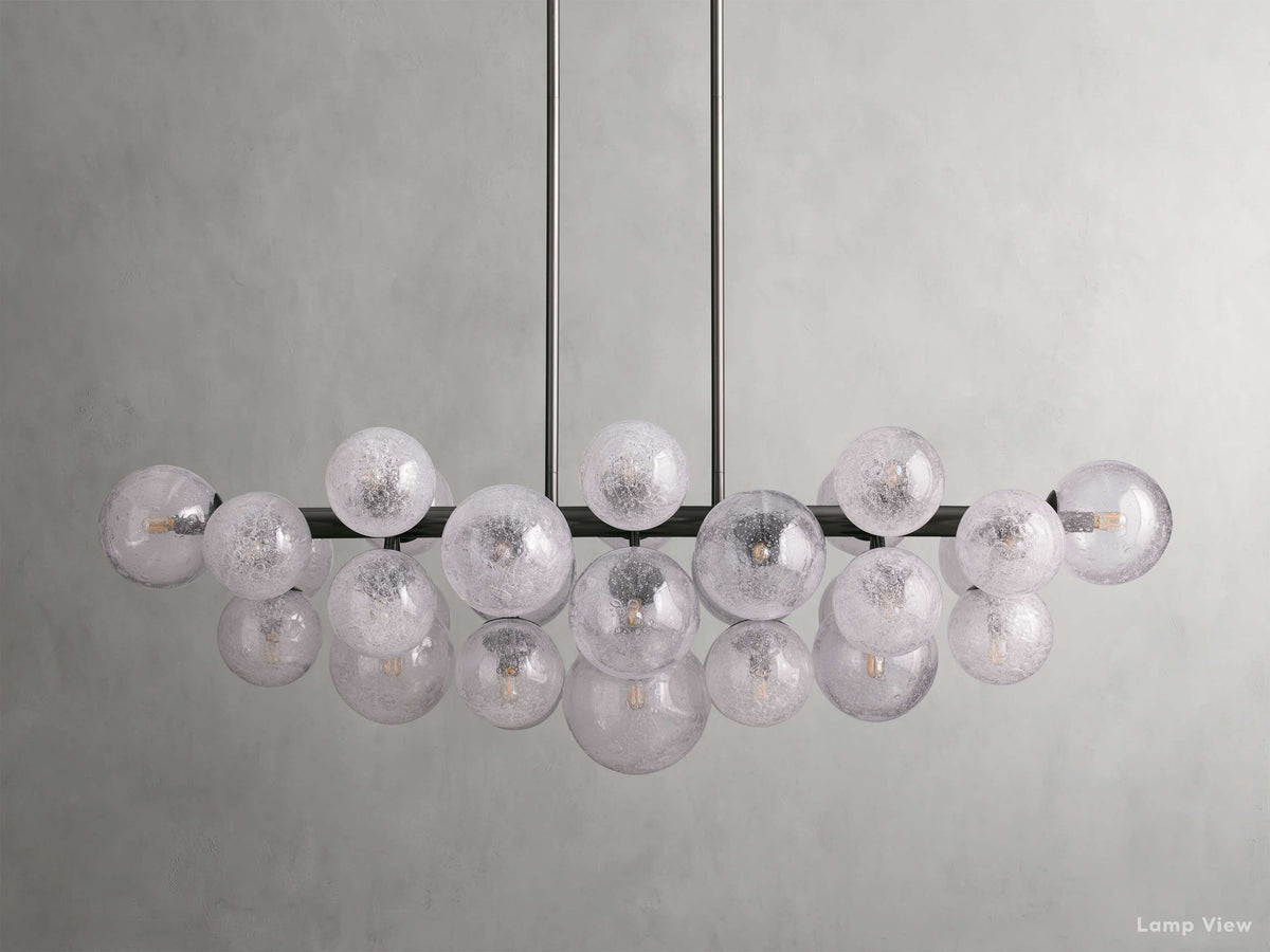 Mandoza Frothy Glass Linear Chandelier