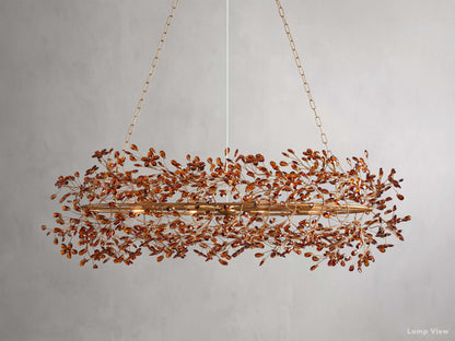 Fiore Bloom Leaf Oval Chandelier