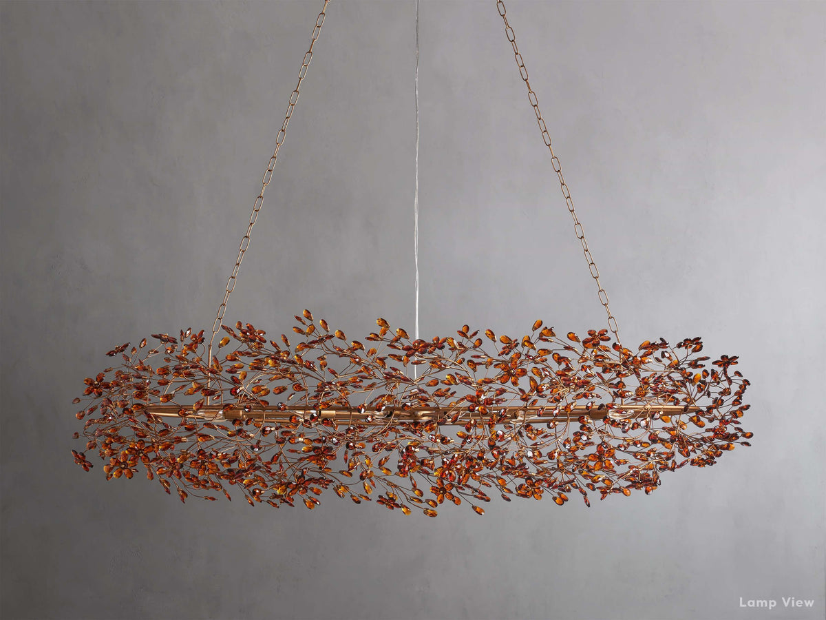 Fiore Bloom Leaf Oval Chandelier