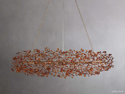 Fiore Bloom Leaf Oval Chandelier