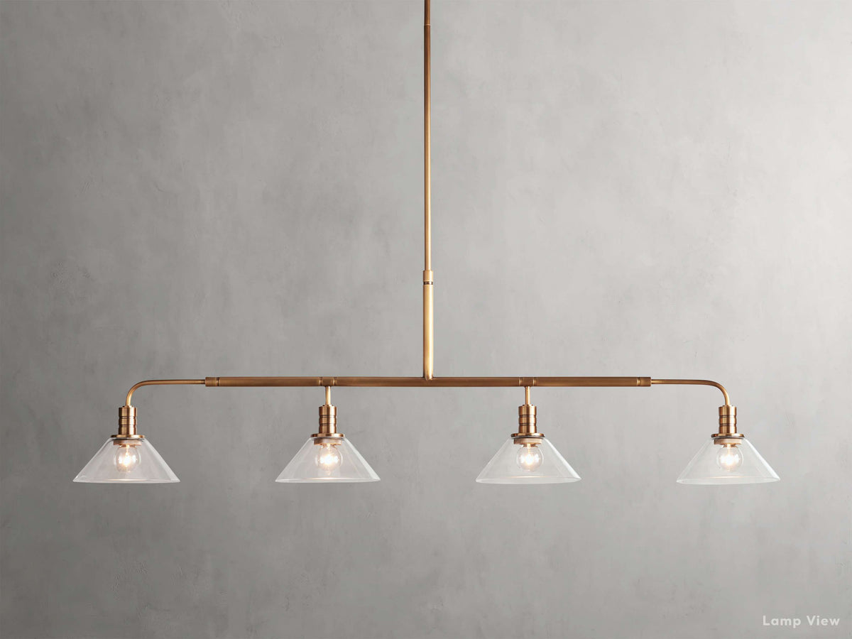 Theron Bell Glass Linear Chandelier