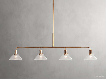 Theron Bell Glass Linear Chandelier