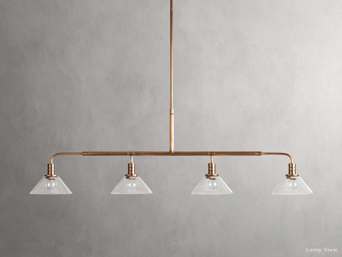 Theron Bell Glass Linear Chandelier
