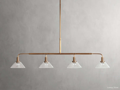 Theron Bell Glass Linear Chandelier