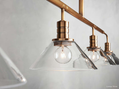 Theron Bell Glass Linear Chandelier