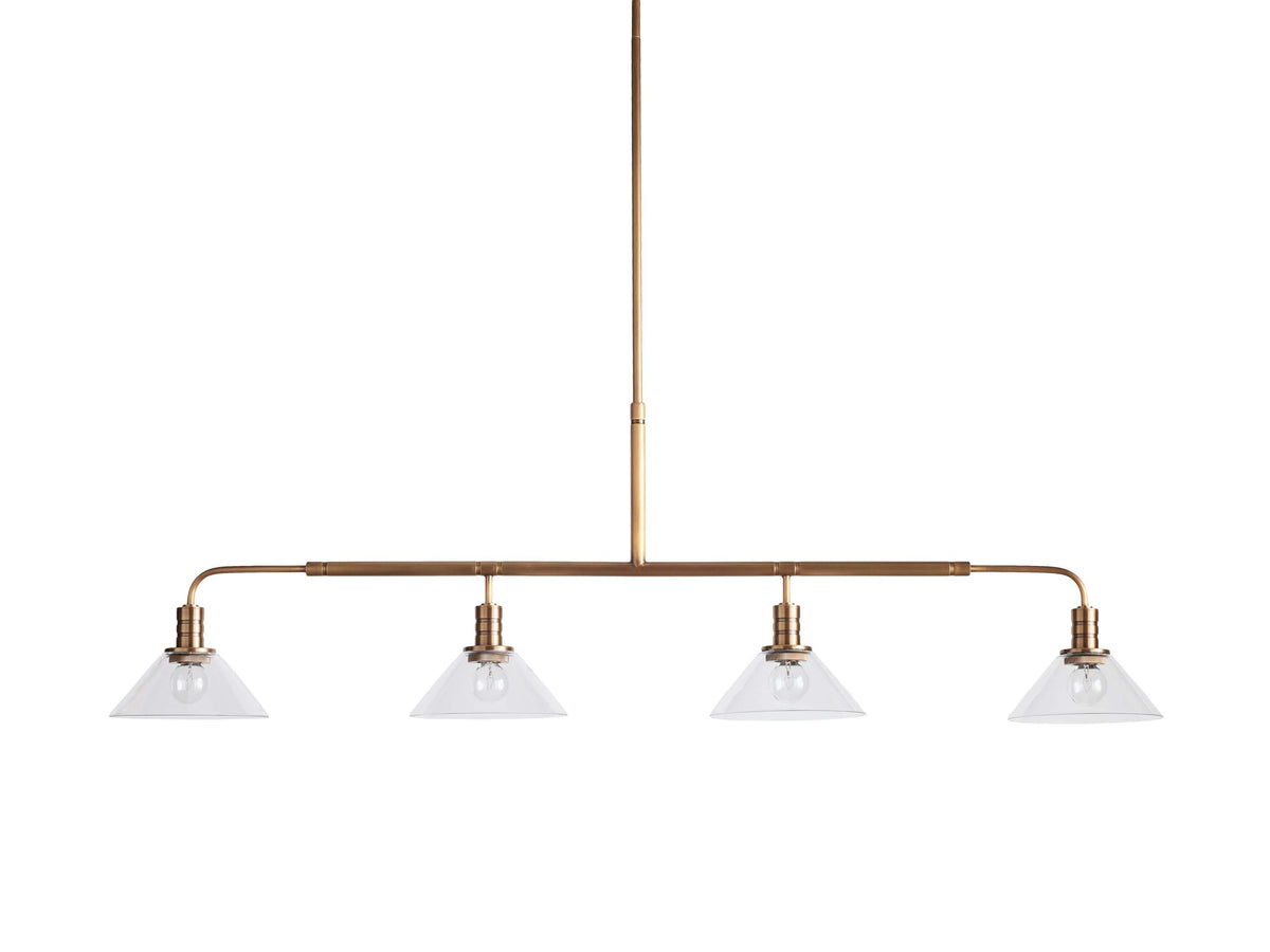Theron Bell Glass Linear Chandelier