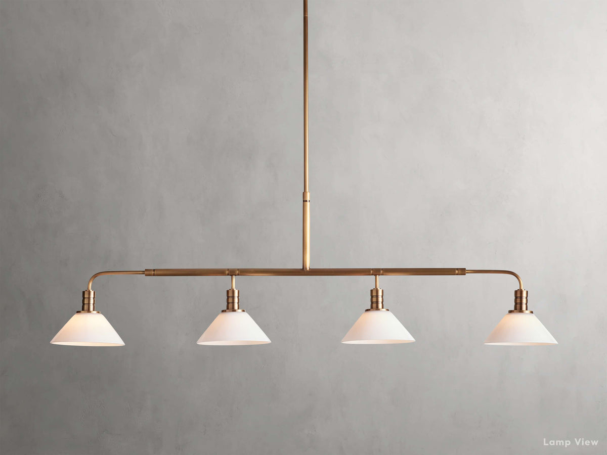 Theron Bell Glass Linear Chandelier