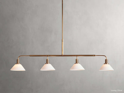 Theron Bell Glass Linear Chandelier