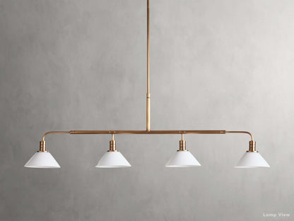 Theron Bell Glass Linear Chandelier