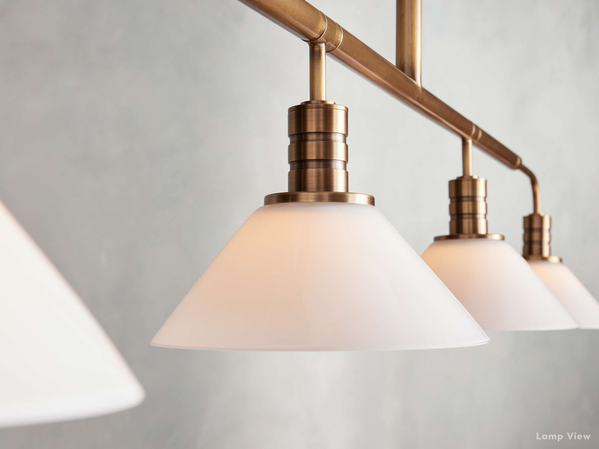 Theron Bell Glass Linear Chandelier