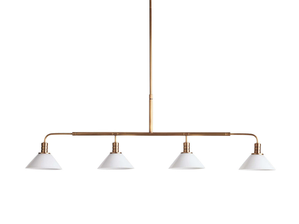 Theron Bell Glass Linear Chandelier