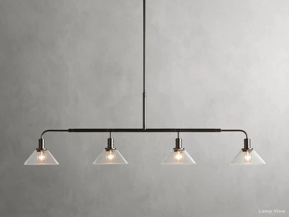 Theron Bell Glass Linear Chandelier