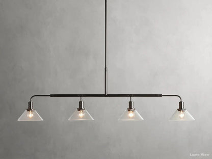 Theron Bell Glass Linear Chandelier