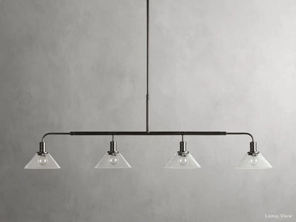 Theron Bell Glass Linear Chandelier