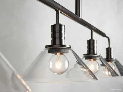 Theron Bell Glass Linear Chandelier