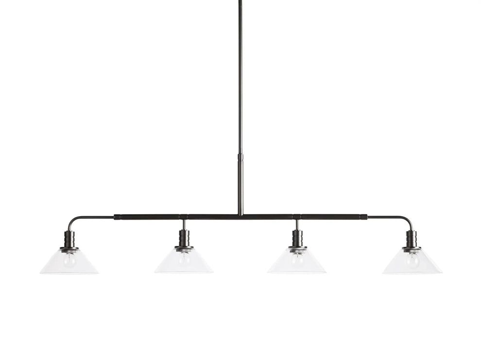 Theron Bell Glass Linear Chandelier