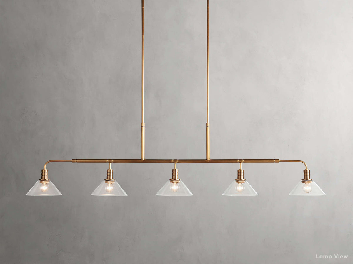 Theron Bell Glass Linear Chandelier