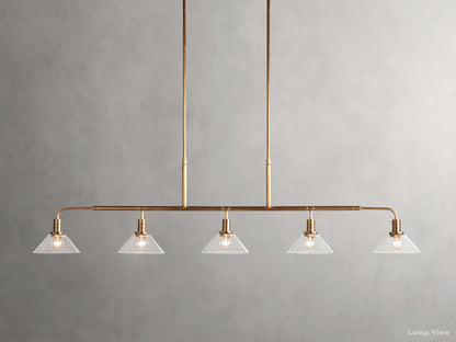 Theron Bell Glass Linear Chandelier