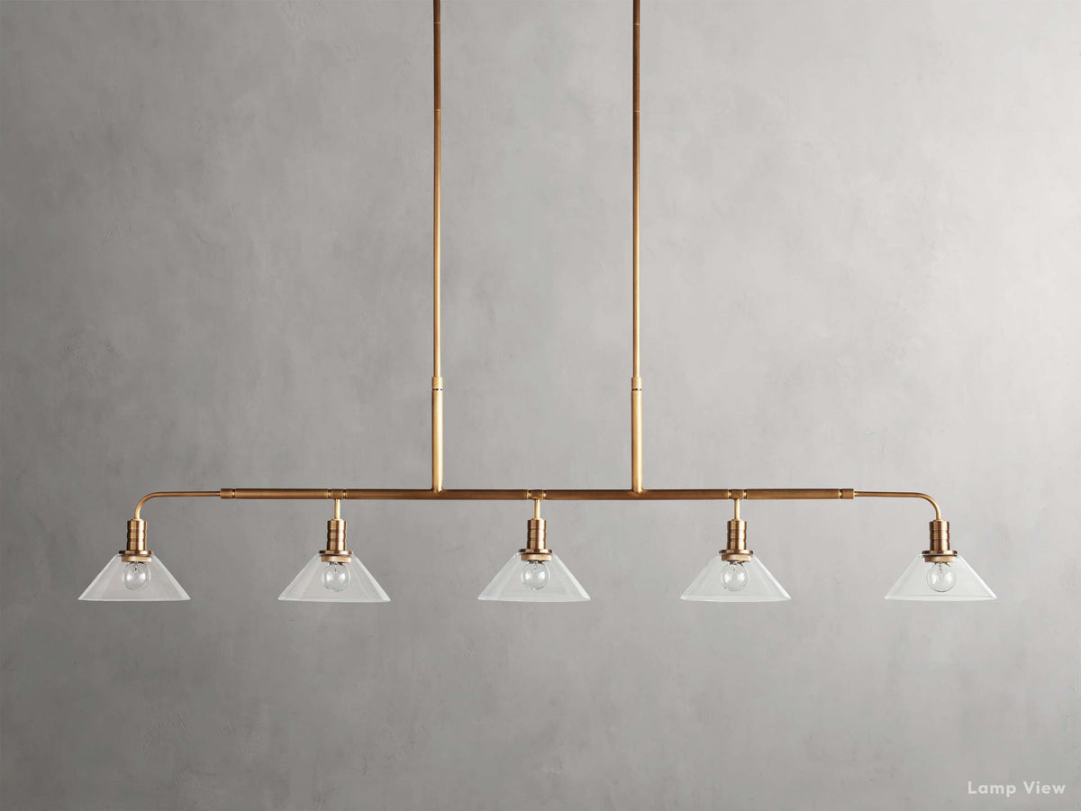 Theron Bell Glass Linear Chandelier