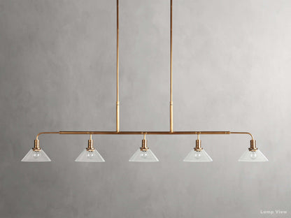 Theron Bell Glass Linear Chandelier