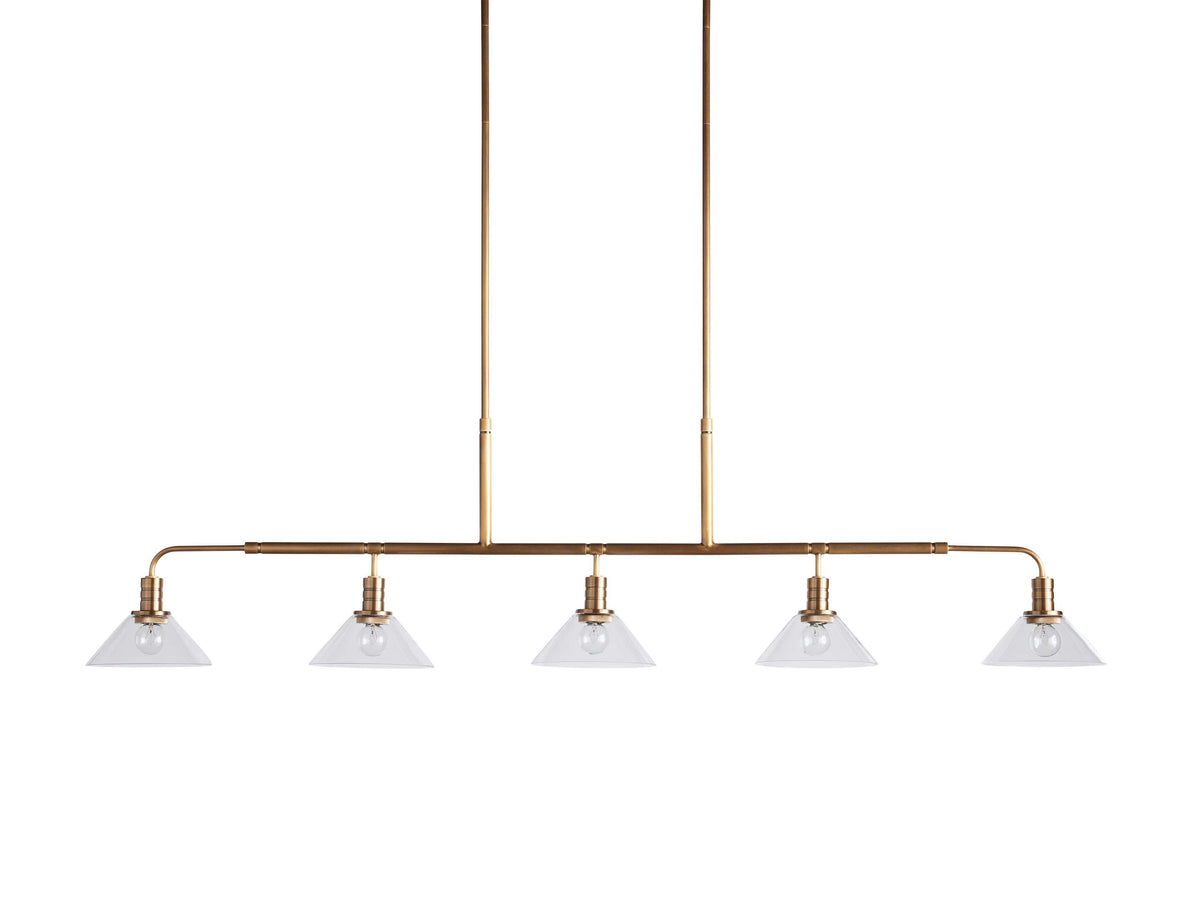 Theron Bell Glass Linear Chandelier