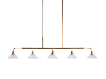 Theron Bell Glass Linear Chandelier