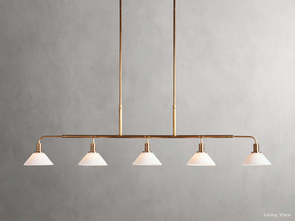Theron Bell Glass Linear Chandelier