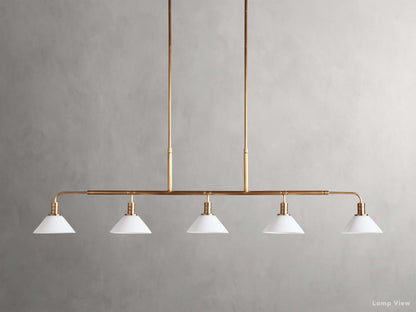 Theron Bell Glass Linear Chandelier