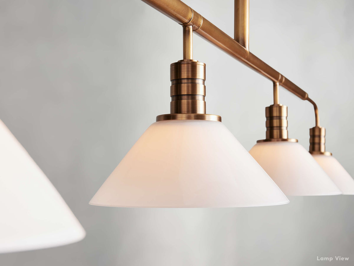 Theron Bell Glass Linear Chandelier