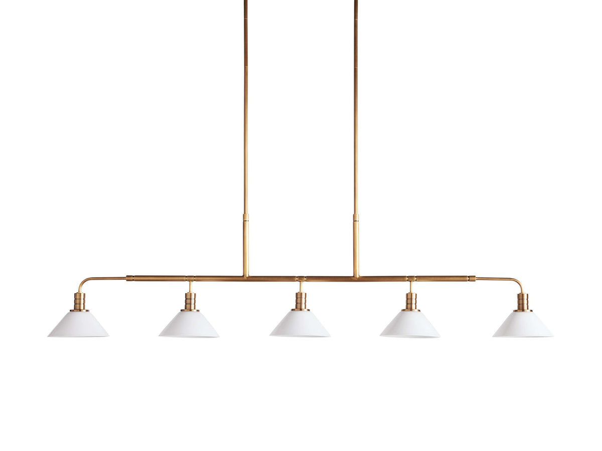 Theron Bell Glass Linear Chandelier