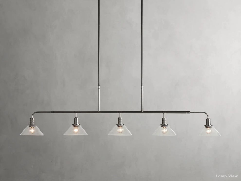 Theron Bell Glass Linear Chandelier