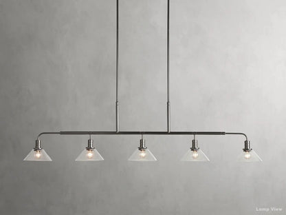 Theron Bell Glass Linear Chandelier