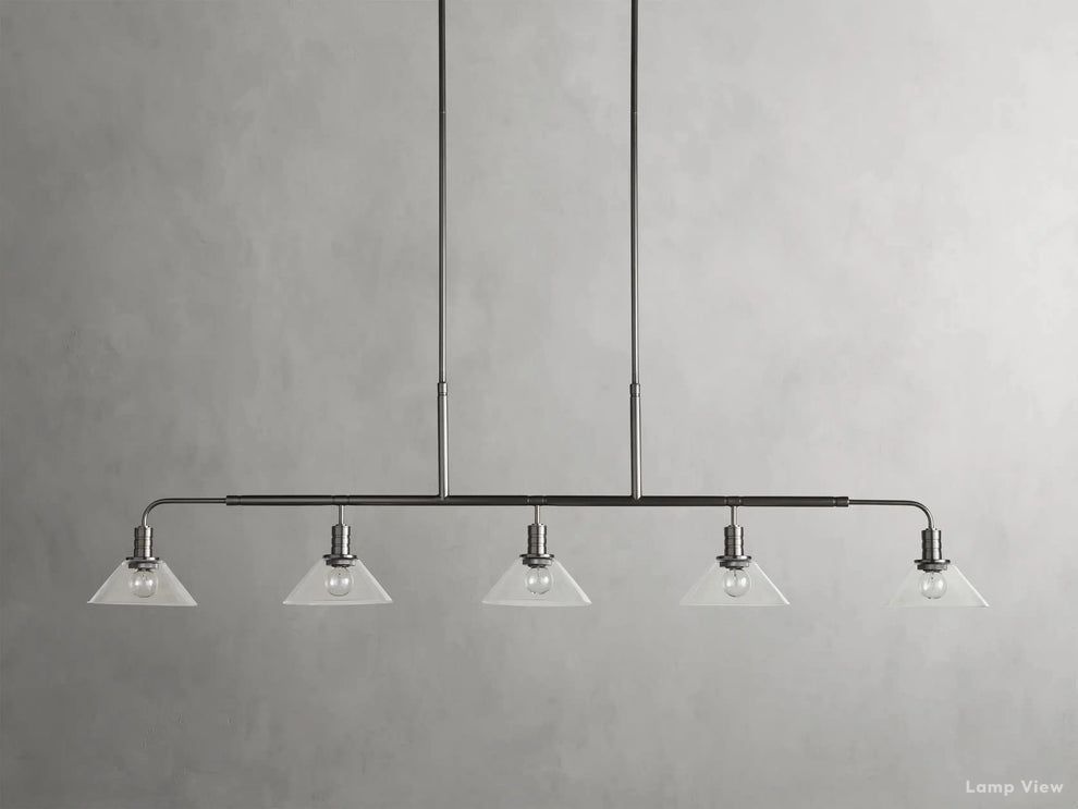 Theron Bell Glass Linear Chandelier