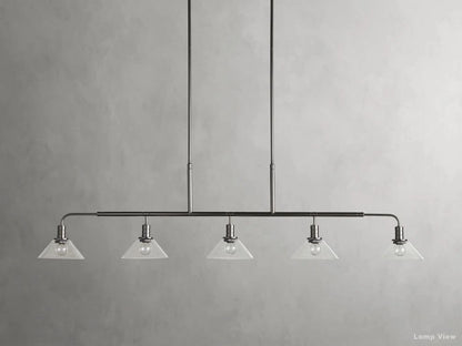 Theron Bell Glass Linear Chandelier