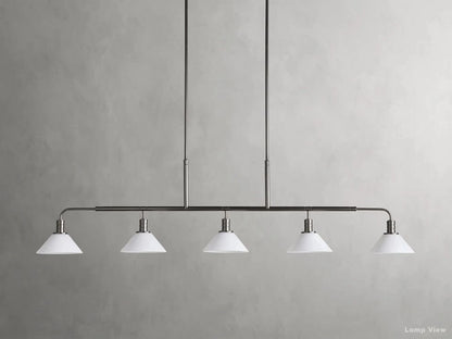 Theron Bell Glass Linear Chandelier