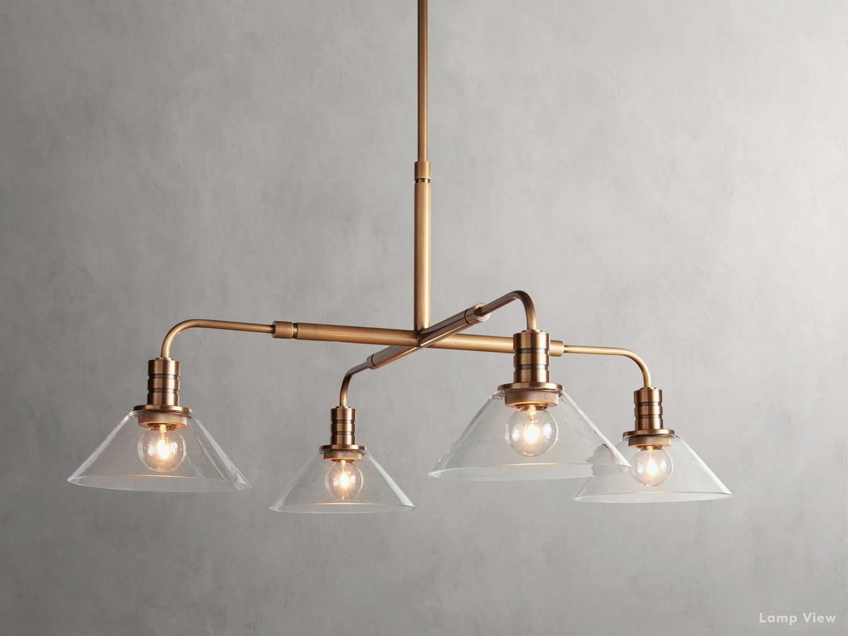 Theron Bell Glass Round Chandelier