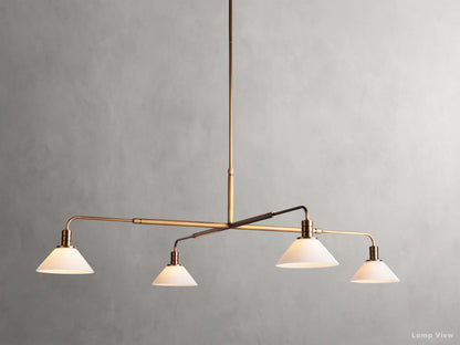 Theron Bell Glass Round Chandelier
