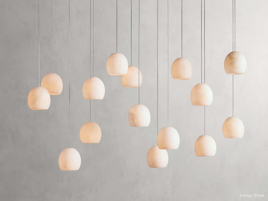 Arica Alabaster Crafted Linear Chandelier