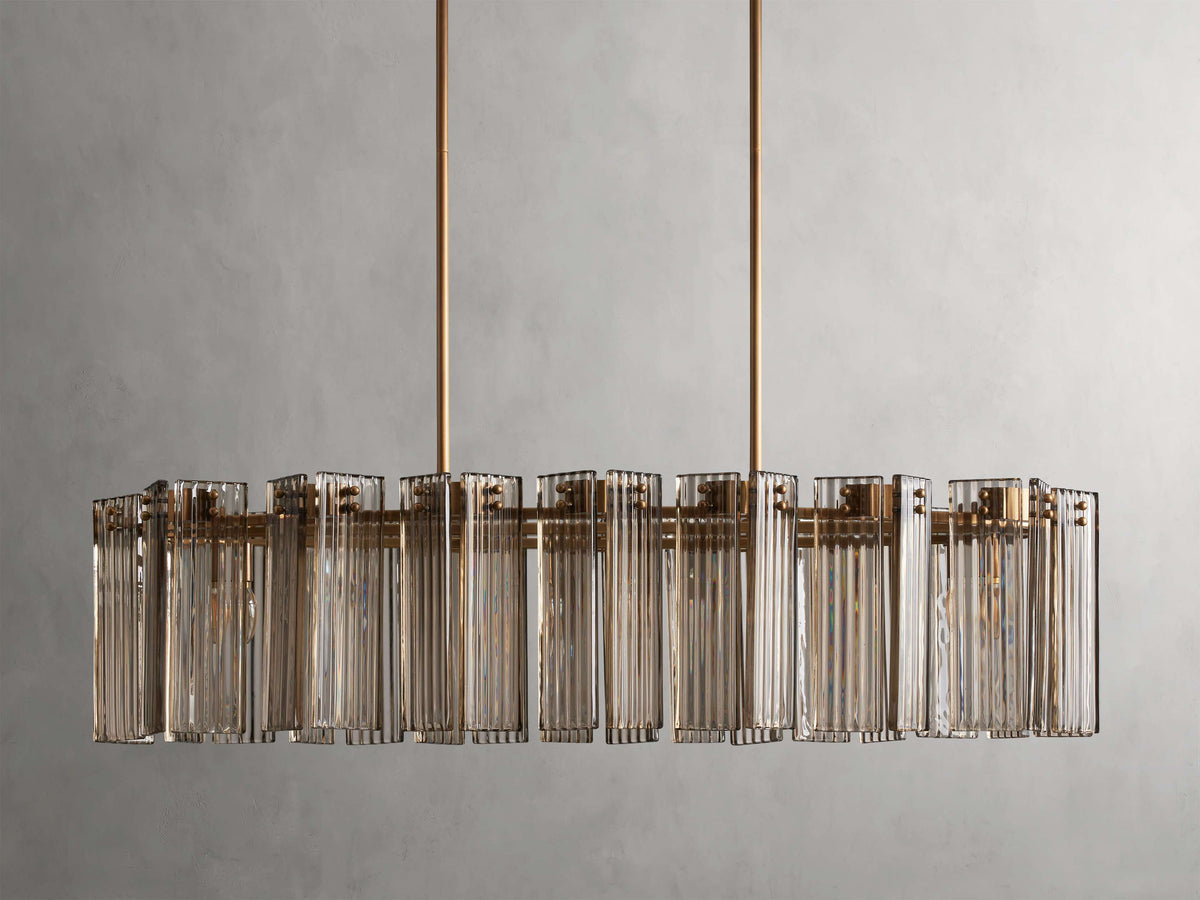 Delsie Glass Oval Chandelier