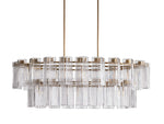Delsie Glass Oval Chandelier