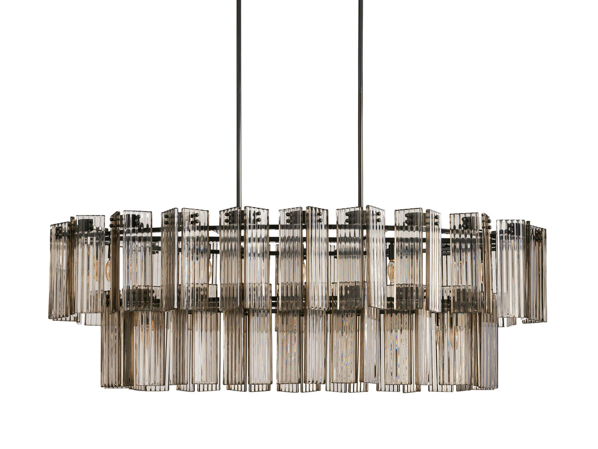 Delsie Glass Oval Chandelier