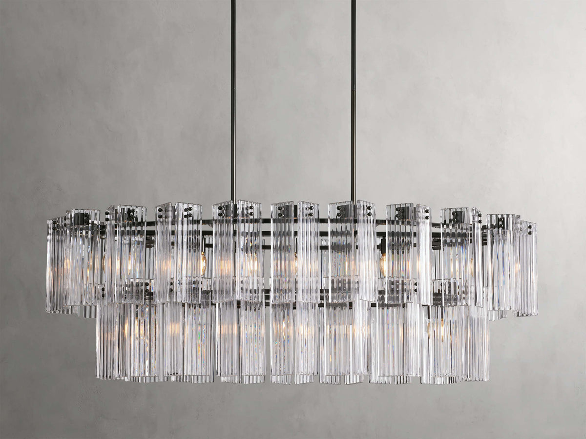Delsie Glass Oval Chandelier