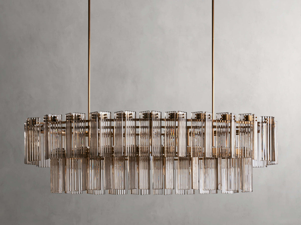 Delsie Glass Oval Chandelier