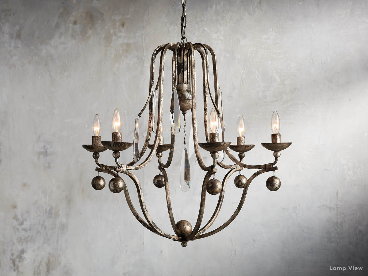 Bonita Weathered Glow Round Chandelier