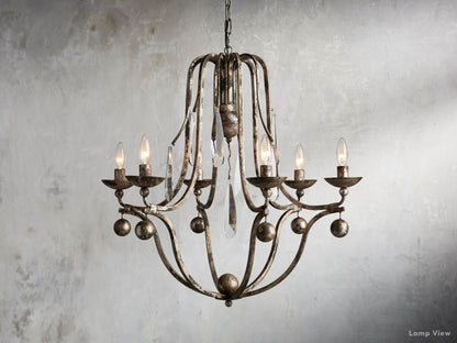 Bonita Weathered Glow Round Chandelier