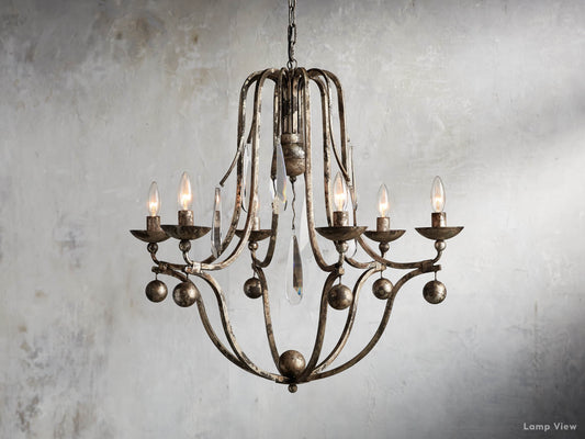 Bonita Weathered Glow Round Chandelier