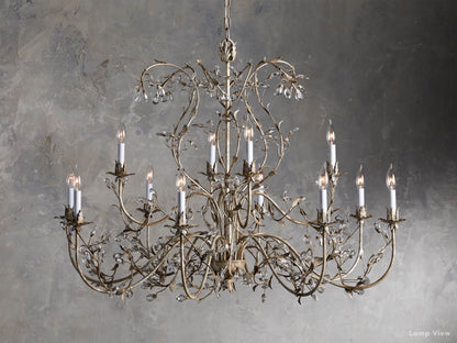 Claudette Gleam Patina Round Chandelier