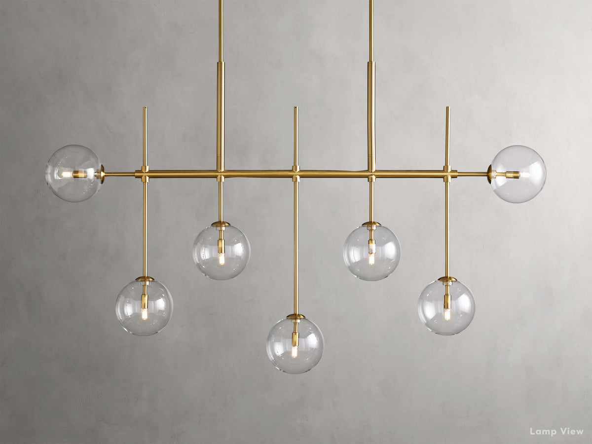 Roscoe Sputnik Glass Linear Chandelier